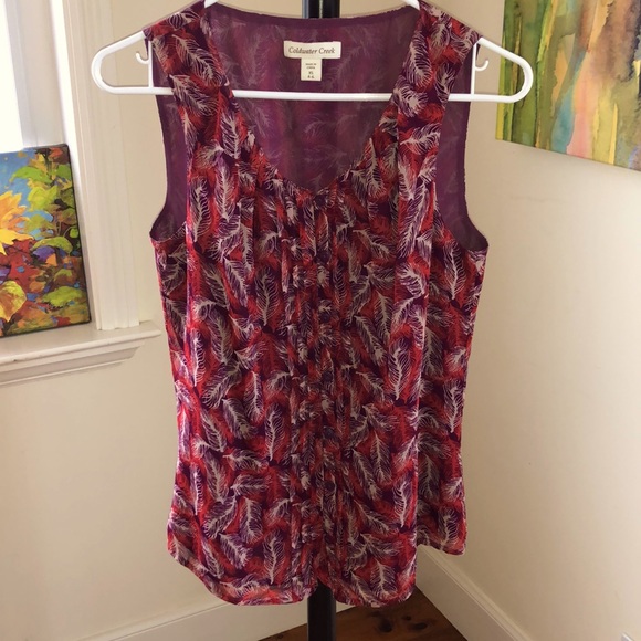 Super cute, never-worn Coldwater Creek button-down sleeveless blouse Size XS - Picture 1 of 7